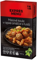 KM Masové koule v rajské omáčce s fusilli - 500g