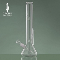 Skleněný bong Beaker Cactus Glass, výška 44 cm, průměr náústku 50 mm, dvojité chlazení