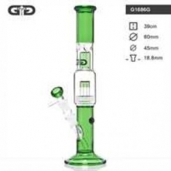 Skleněný bong CG Drum Perc Bong Green, zelený, průměr 60/45 mm